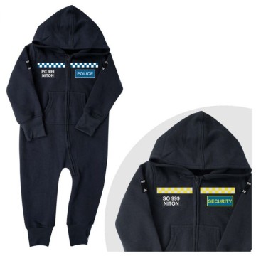 Children's POLICE or SECURITY Customised Onsie